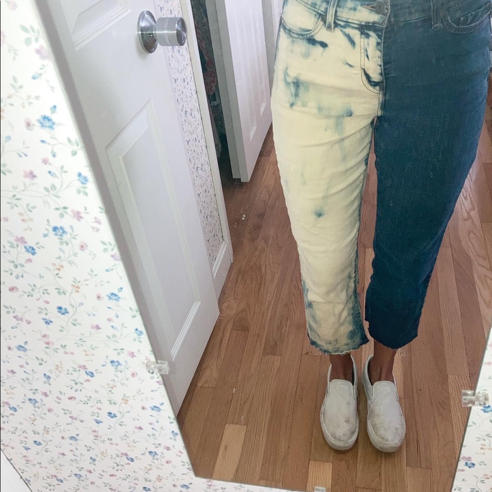 Upcycled ankle length jeans